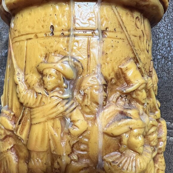 50’s German Johann Gunter Walldurn Baden Carved Candle 3D Musketeers Drummer - Picture 5 of 16